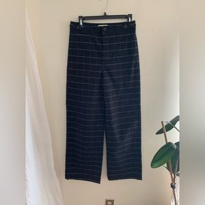 Madewell Slim Wide leg pants in black speckled windowpane size 27
